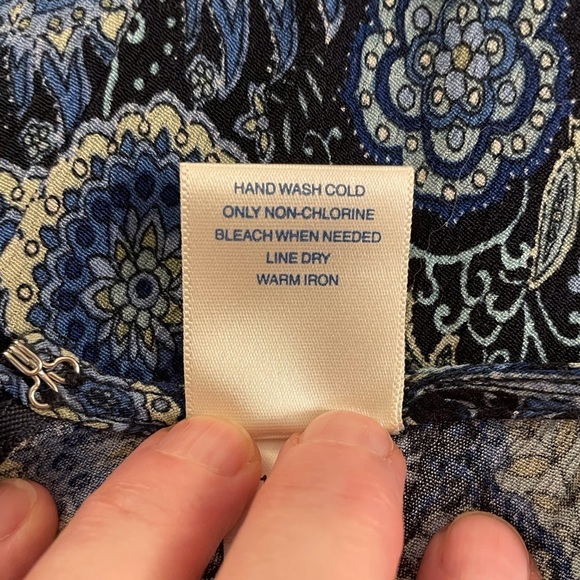 Old Navy Spaghetti Strap Sundress Maxi Length Blue Paisley Size 8 - Picture 11 of 13